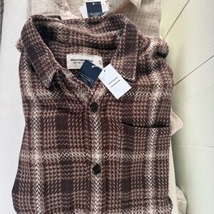 Abercrombie & Fitch Brown Plaid Button Down Shirt